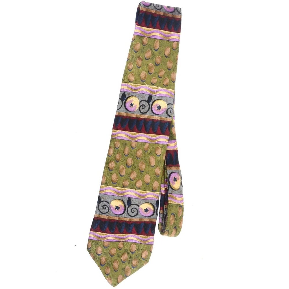 Jerry Garcia Grateful Dead Purple Colorful Abstract Men's Silk Tie Art to Wear